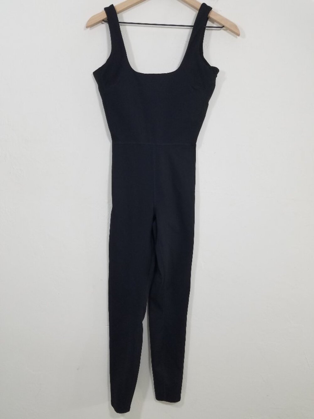 Fabletics PowerHold Jumpsuit Scoop Neck Padded Built-in Bra Black